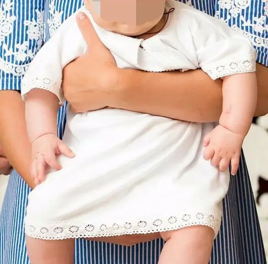 Красивый, качественный набор. Чепчик не одевали. Для малыша 3.5 месяца взяла размер 62-68. По факту рубашка чуть выше щиколоток, но когда ребенка на руки берешь, получается то, что надо!