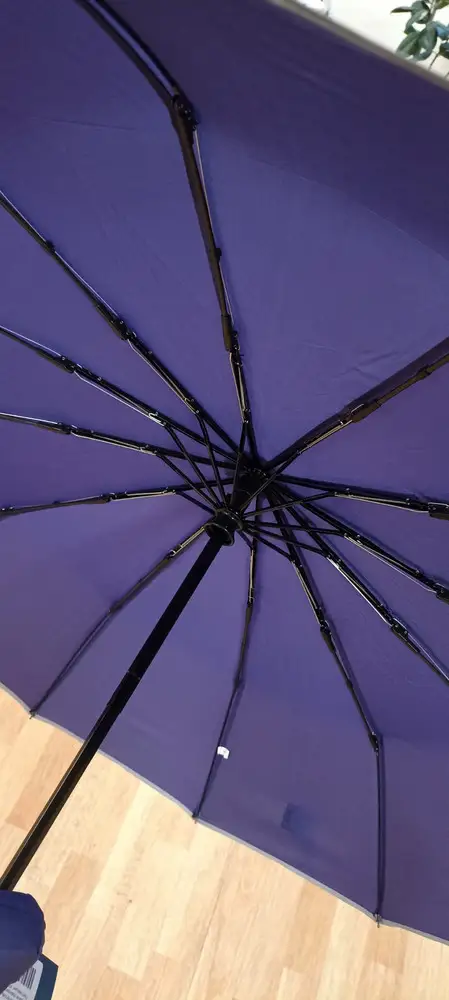 Зонт хороший, расцветка очень симпатичная. Складывается и раскладывается без нареканий. Системы антишторм конечно я не заметила, сильные порывы ветра мне кажется не выдержит, его вывернет, пока при сильном ветре не опробовала. Но в целом хороший. По краям светоотражающая лента.