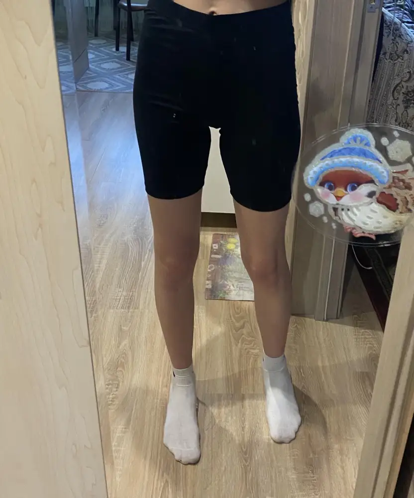 Супер. Только в талии немного великоваты, но держатся. Как и хотела не длинные и не короткие, самое то