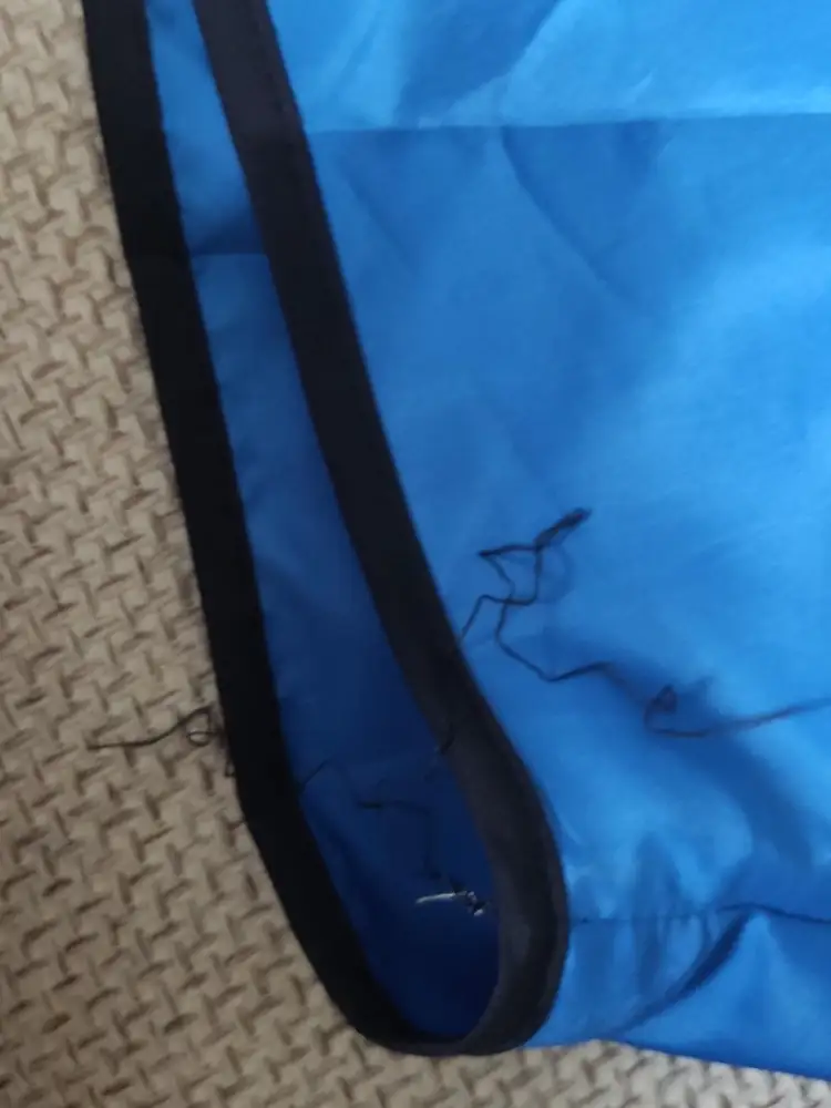 На один раз. Нитки торчат отовсюду и всех цветов. Отвратительное качество. Молния на кармане отвалилась от одного прикосновения к ней.